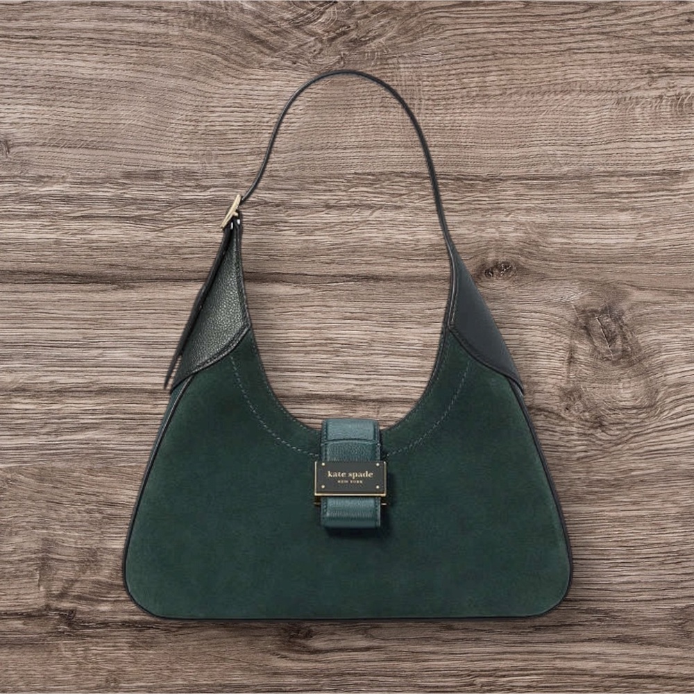 Kate Spade Dark Green
Nouveau Colorblocked Leather & Suede Small Shoulder Bag